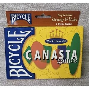 Bicycle Playing Card Game Canasta Games USA Vintage 2000 - SEALED!!